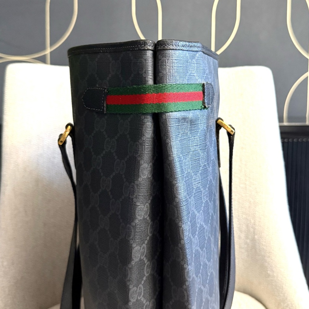 Gucci authentic black monogram coated canvas large tote bag - Picture 8 of 15